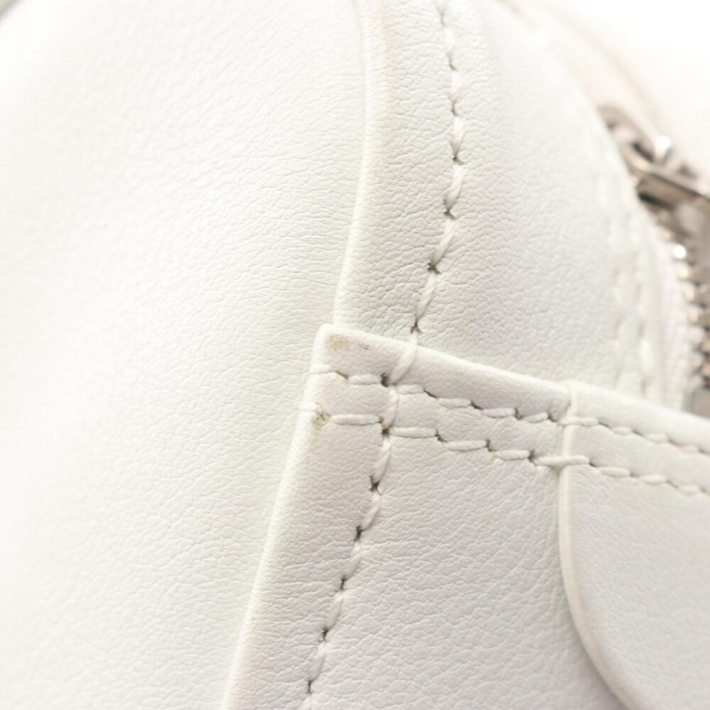 Balenciaga White Triangle Leather Duffle Handbag XS - Picture 8 of 8